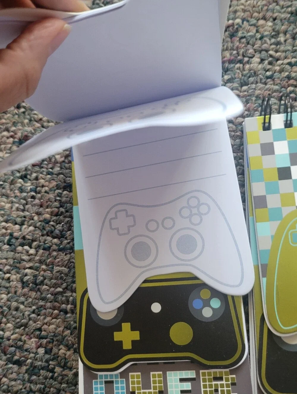 Video Game Controller Spiral Notebooks - Green & Aqua